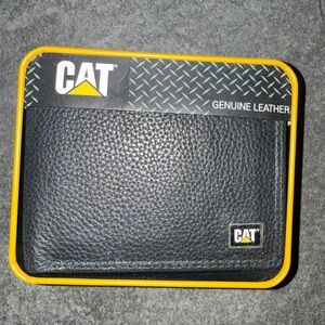CAT Black Leather Wallet